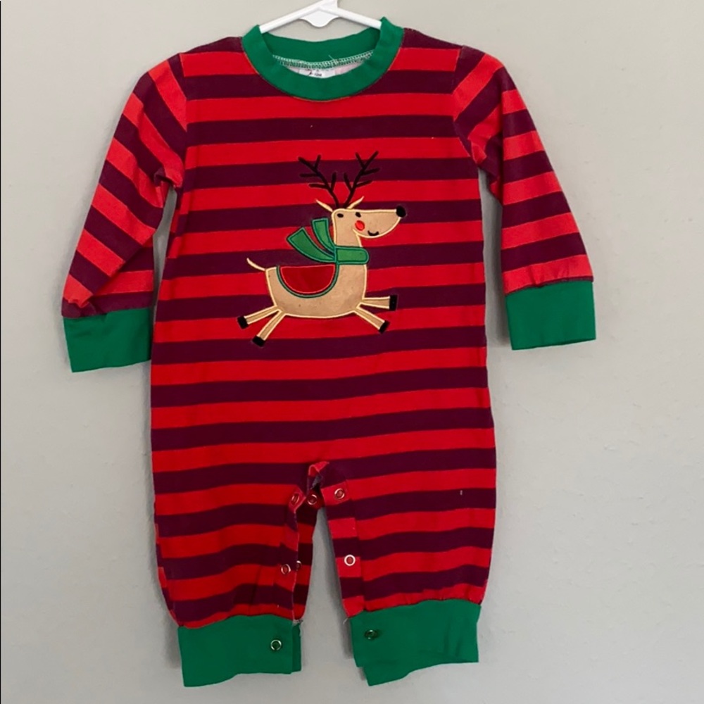 🎄Christmas Footless Pajamas Sz 6-12M